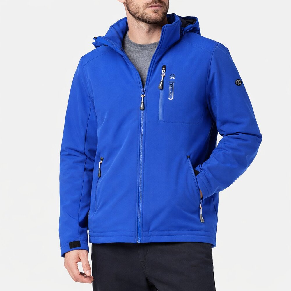 👉 SALE:X Peak Men’s Blue Puffer Jacket Outdoor Insulated Hooded Coat Size Small